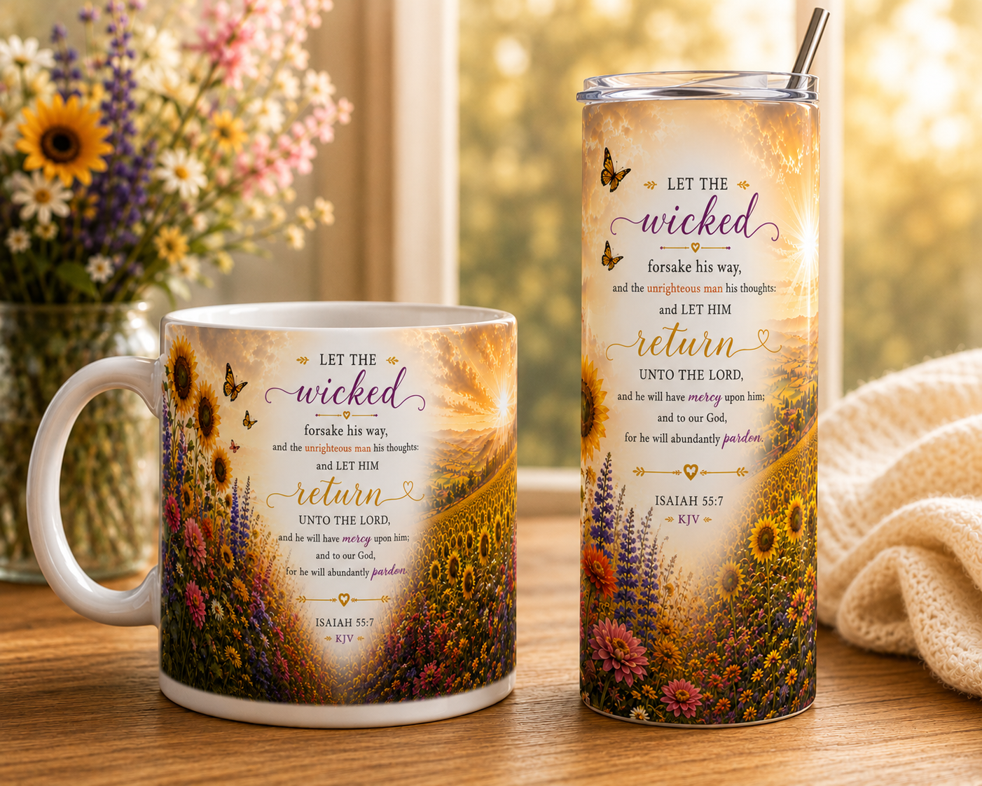 Wildflower Faith Collection-Mugs and Tumblers