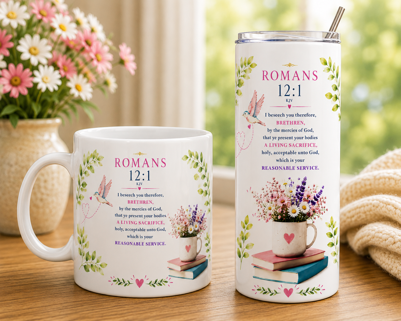 Wildflower Faith Collection-Mugs and Tumblers