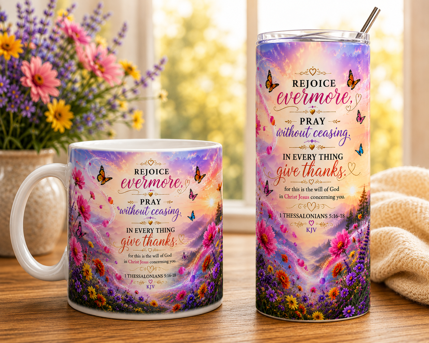Wildflower Faith Collection-Mugs and Tumblers