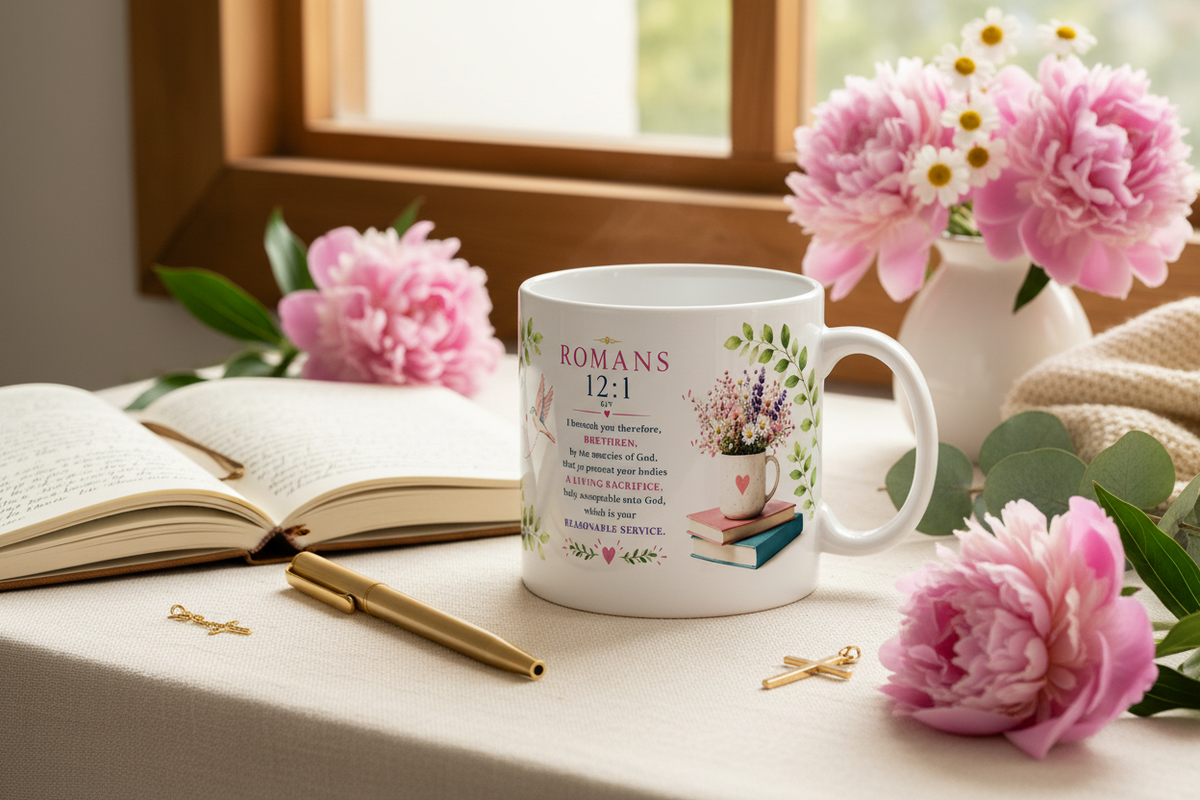 Romans 12:1 Mug Lifestyle